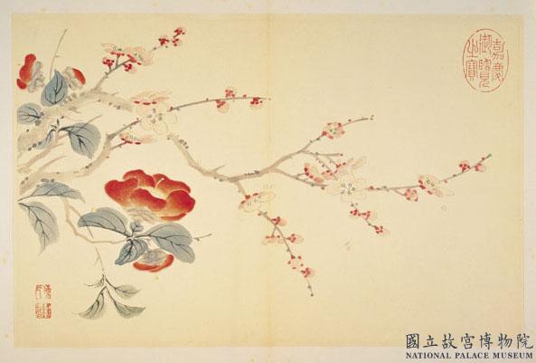 Arte com traços chineses finos e delicados de árvore